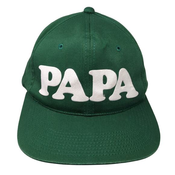 Papa Snapback Cap Green One Size Adjustable Lightweight Vented Holes Kudzu - Picture 1 of 9